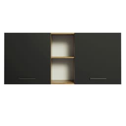 Alacena Silvia 150 cm con 2 puertas nogal - Negro