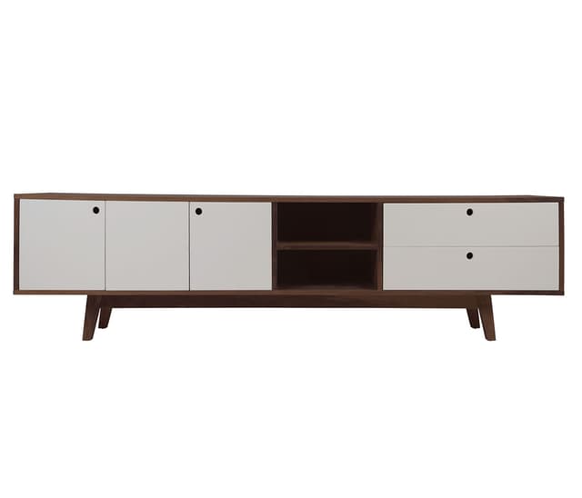 Mueble para tv Evo nogal 200 cm- Gris claro