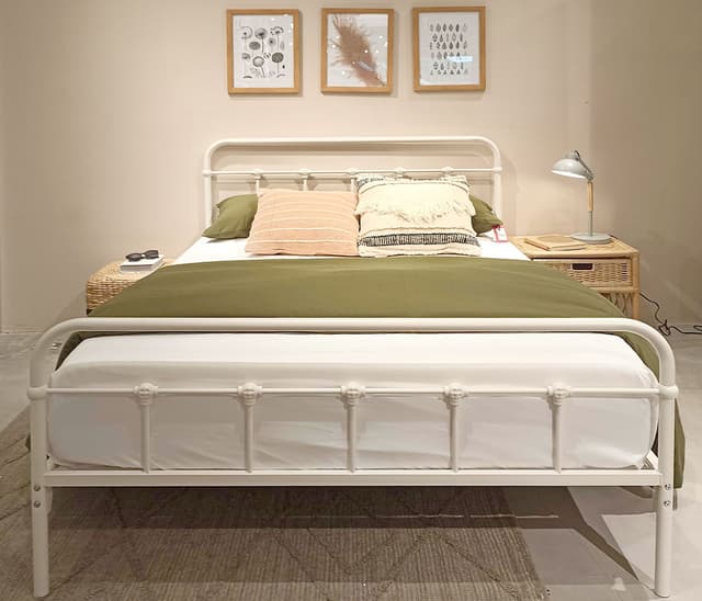 Cama king size Young - Blanco