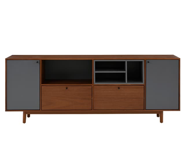 Credenza Neo nogal - Gris