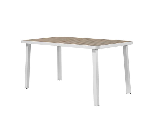 Mesa de comedor Portofino 150 cm encino - Blanco