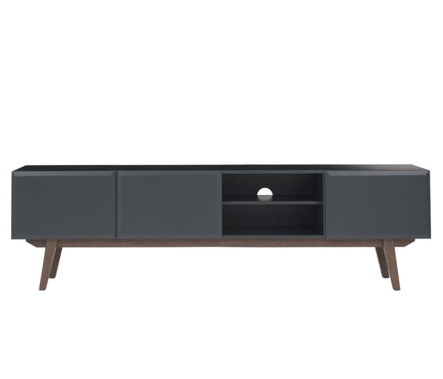 Mueble de tv Cuauhtémoc nogal 200 cm - Gris oscuro