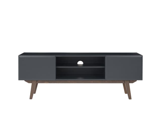 Mueble de tv Cuauhtémoc nogal - Gris oscuro