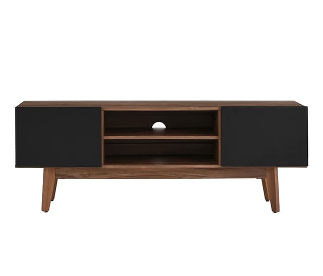 Mueble para tv 150cm Meztli nogal - Negro