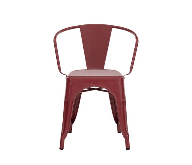 Silla Tolix con brazos A - Rojo