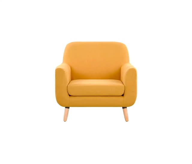 Sillón Jitotol pata encino - Amarillo